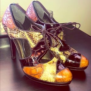 Stuart Weitzman Lace-Up Statement Heels